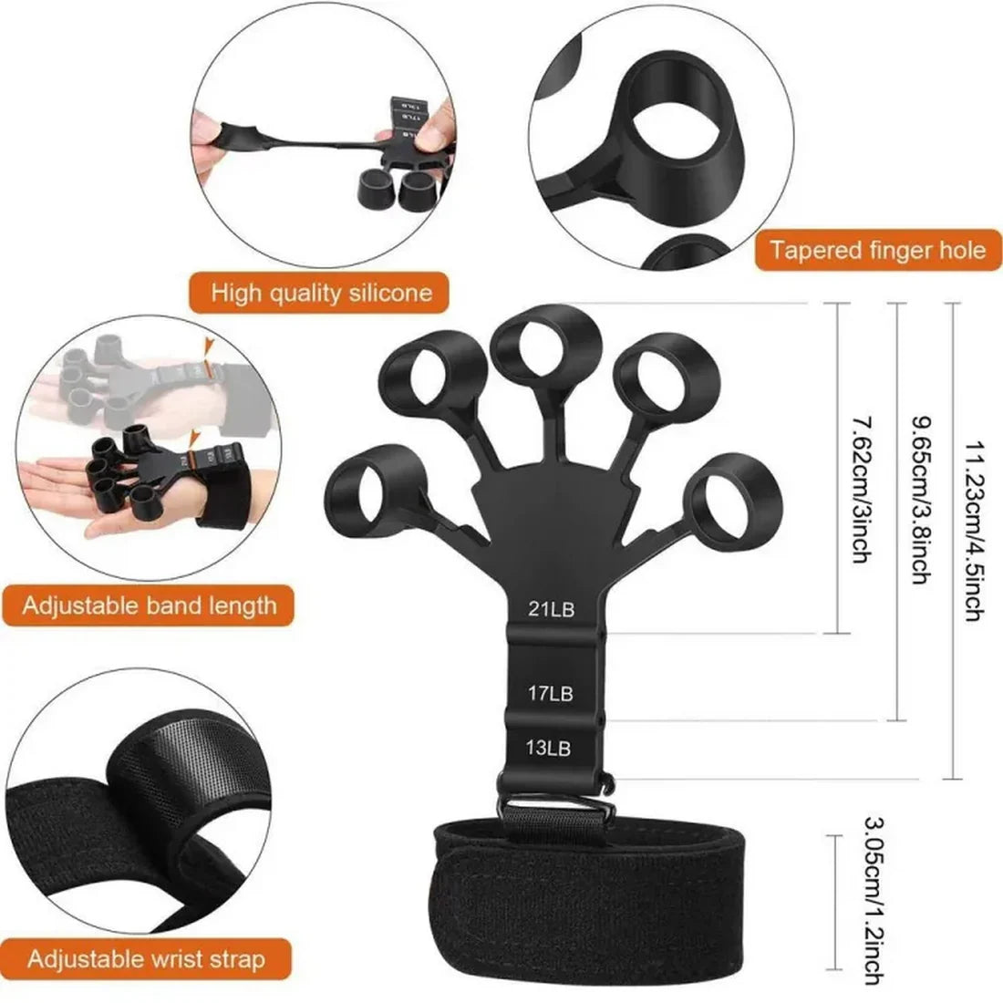 Silicone Finger Hand Grip Strengthener