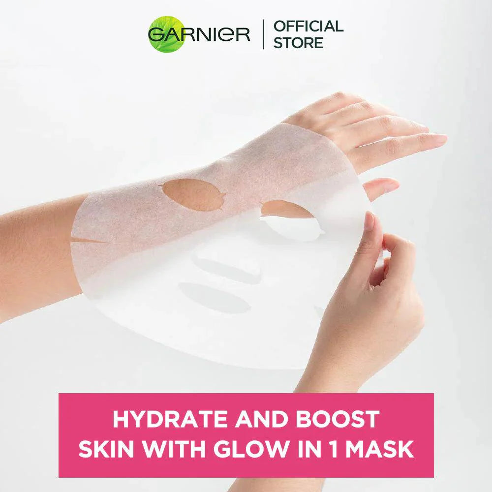 Garnier Facial Mask Hyaluronic Acid & Grape Seed Extract, Hydra Bomb - 28g