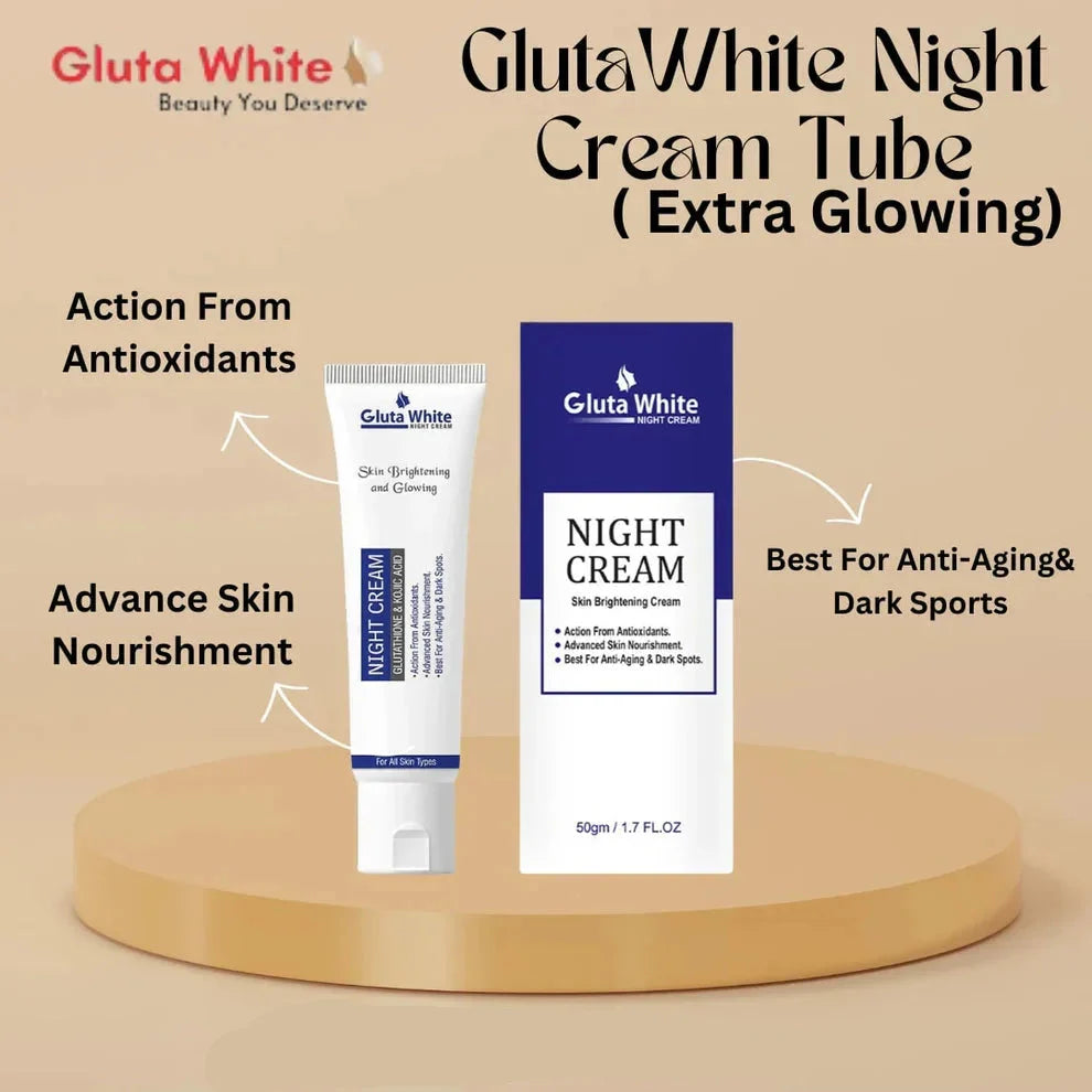 Gluta White Night Cream – 50gm