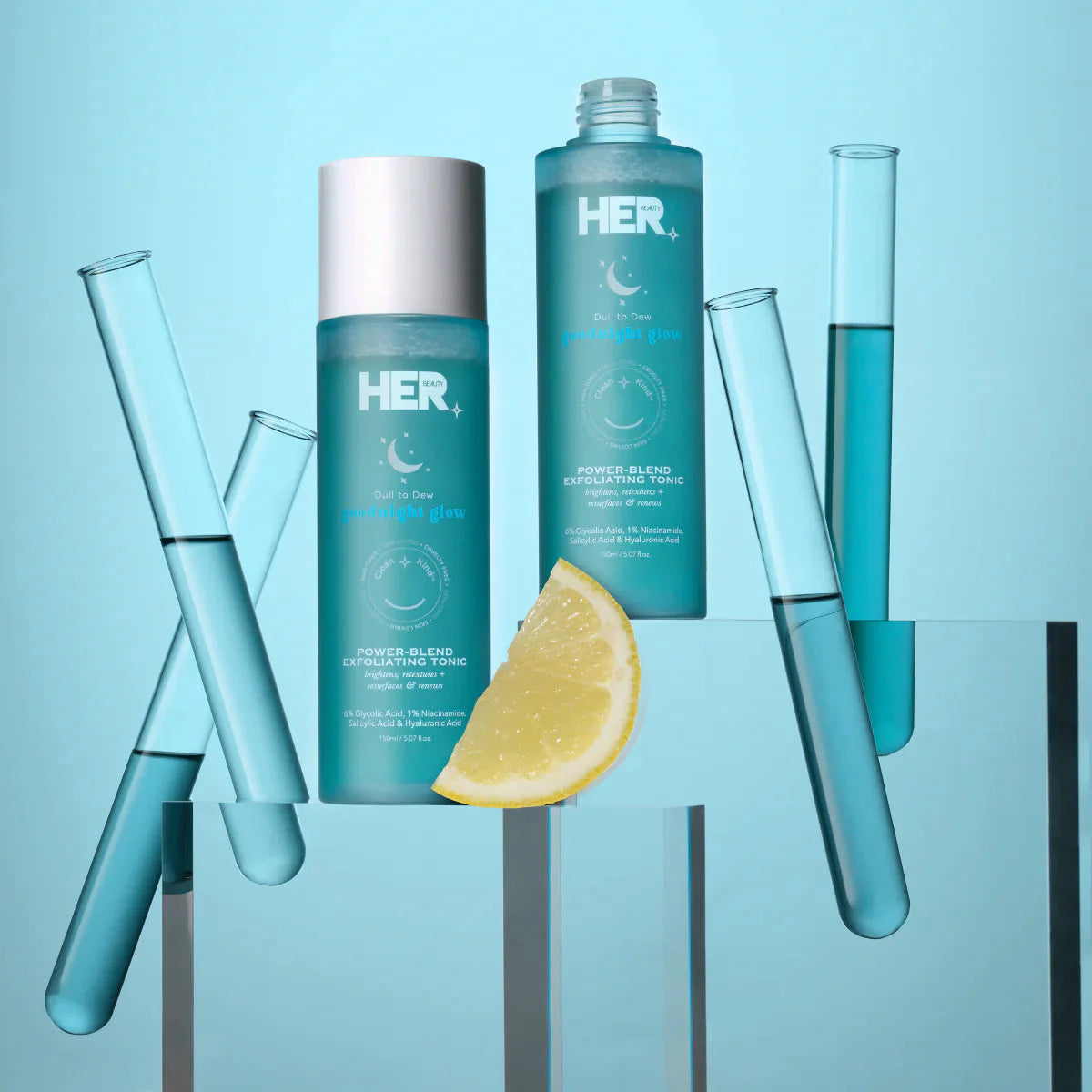 HER Beauty goodnight glow Power Blend Exfoliating Tonic - 120ml
