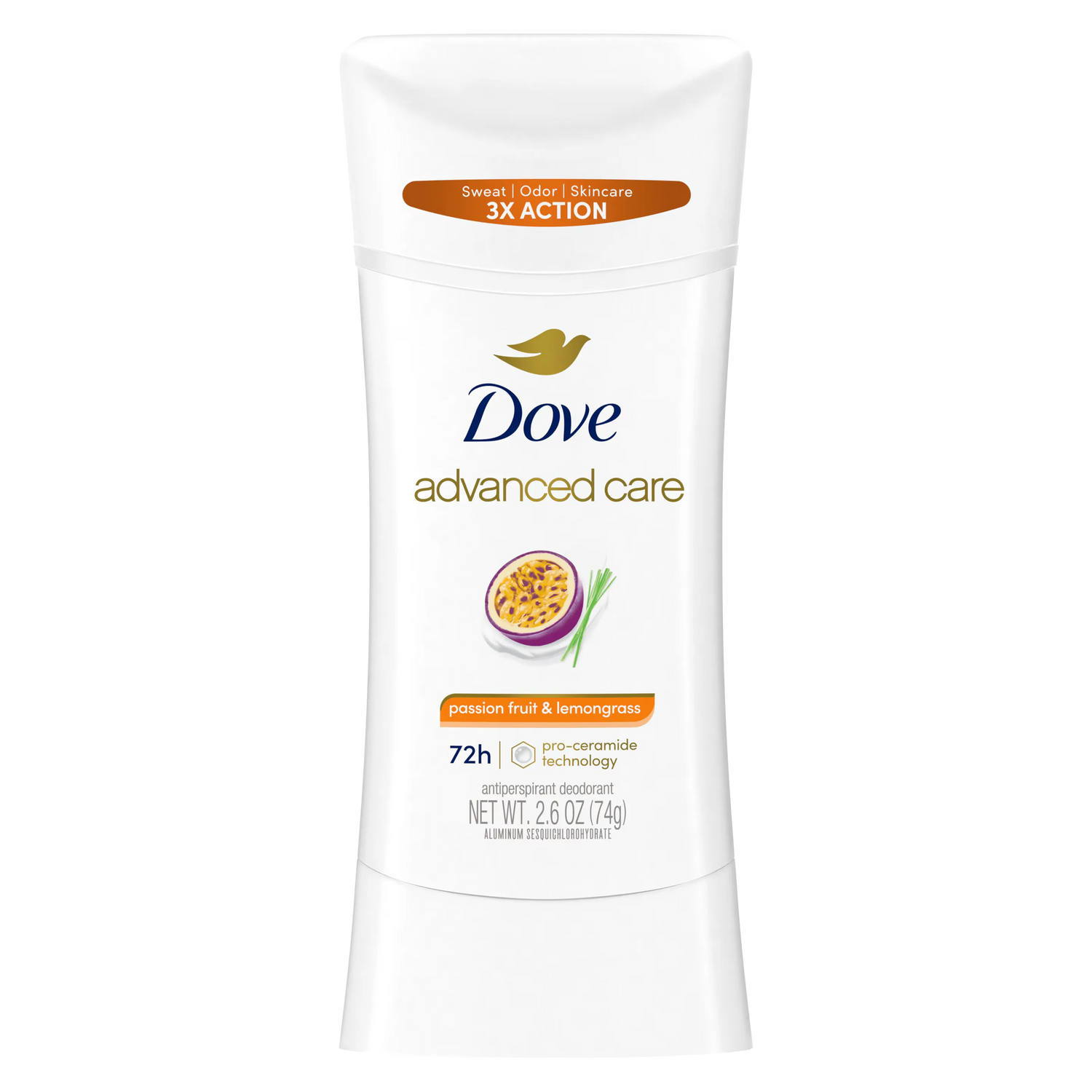 Dove Advanced Care Passion Fruit & Lemongrass Antiperspirant Stick 74g