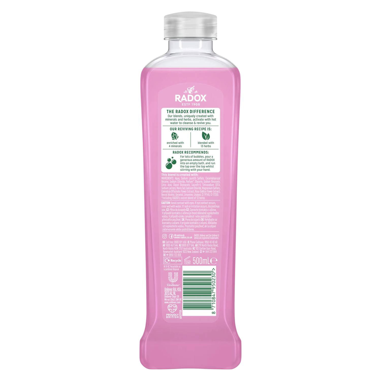 Radox Feel Blissful Bath Soak with Calendula & Rose - 500ml
