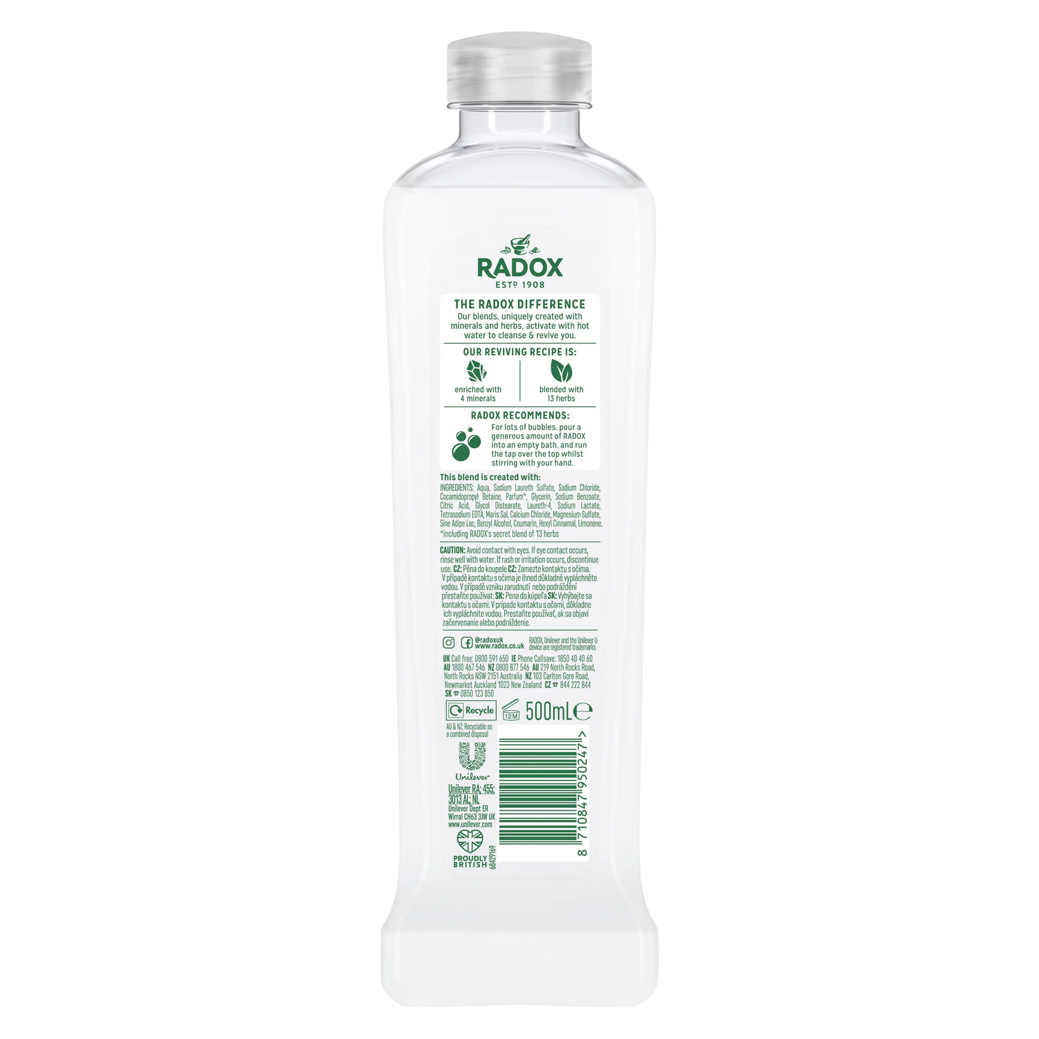 Radox Feel Heavenly Bath Soak with Coconut & Milk - 500ml