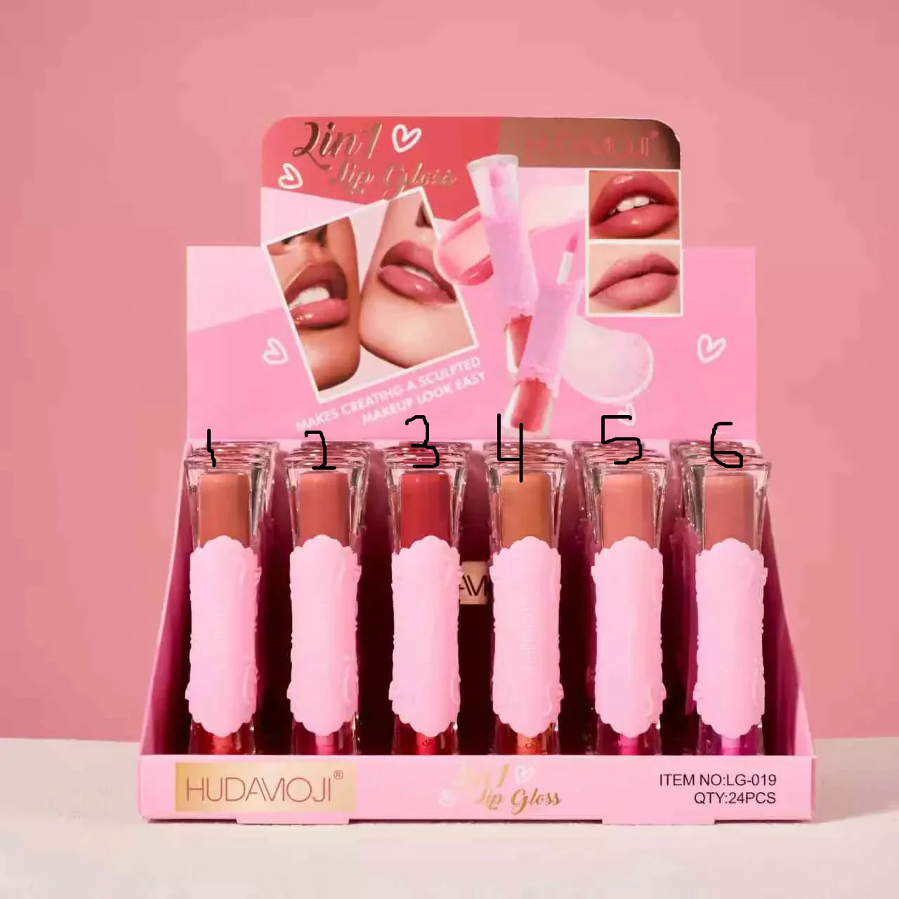 Huda Moji 2 in 1 Lip Oil & Glossy Gloss