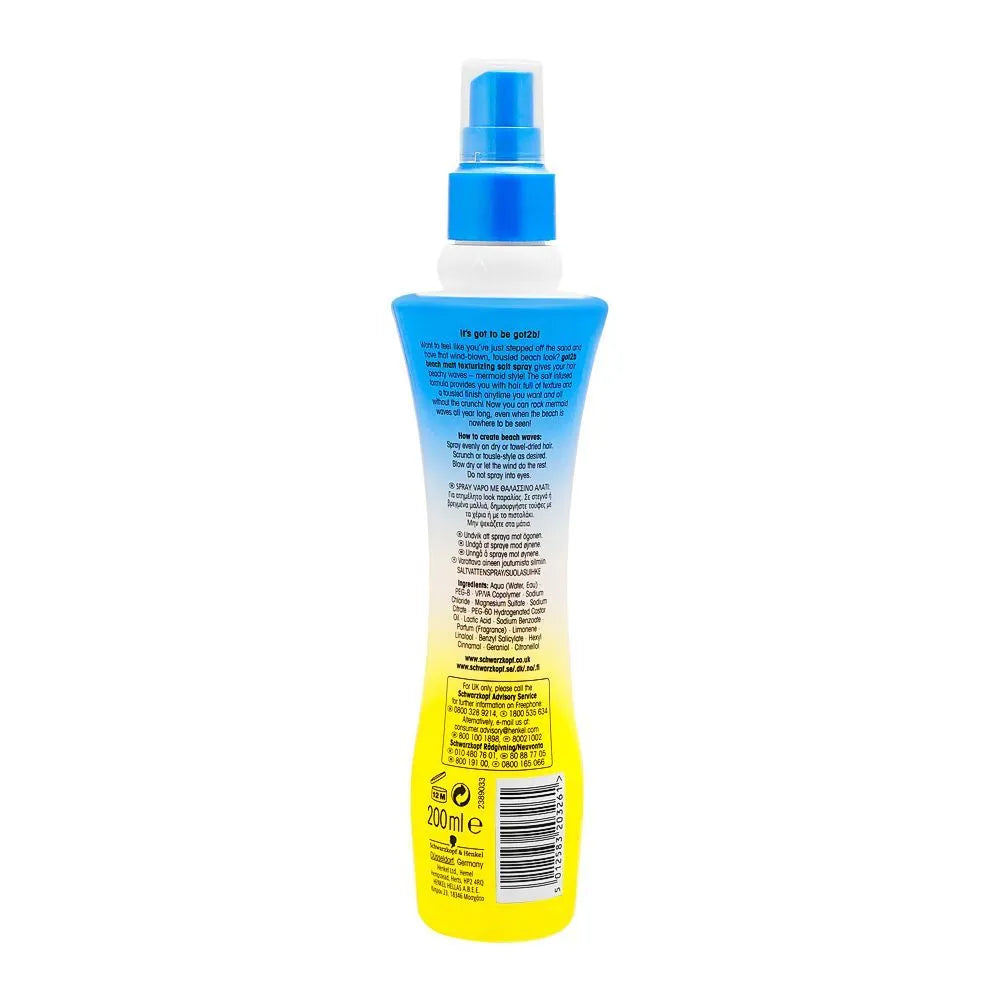 Schwarzkopf got2b Beach Matt Texturising Salt Spray - 200ml