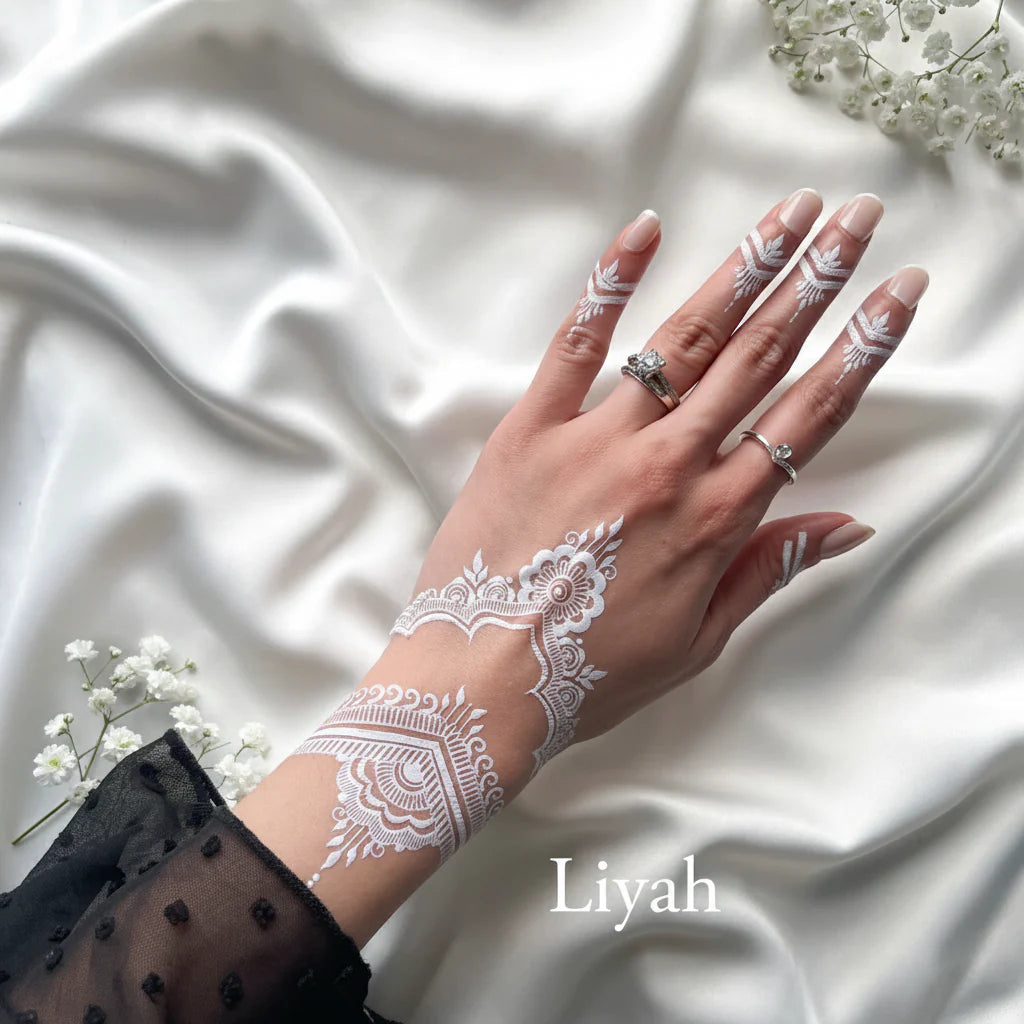 Henna "Liyah" temporary white henna tattoos