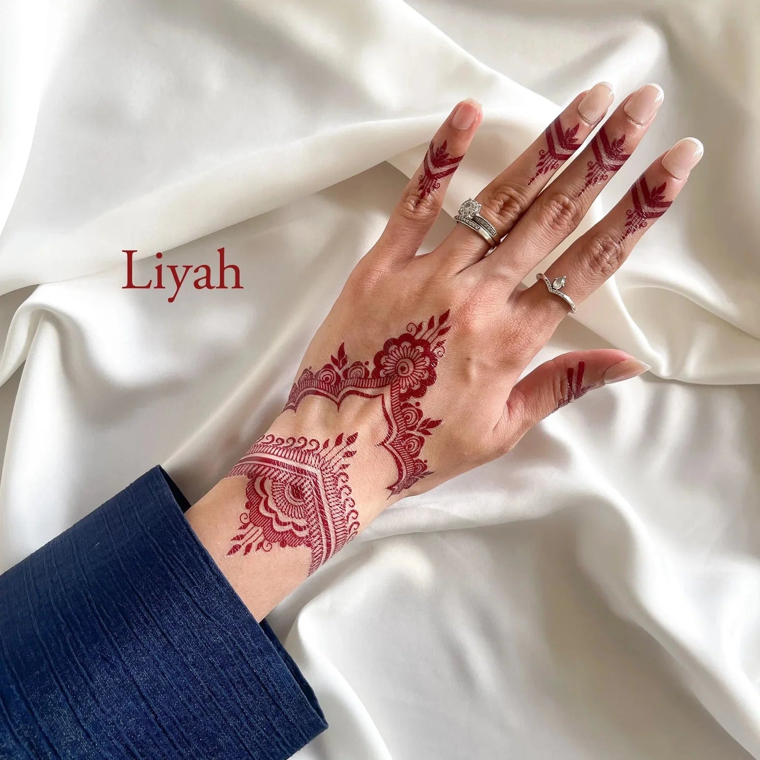 Henna "Liyah" temporary white henna tattoos