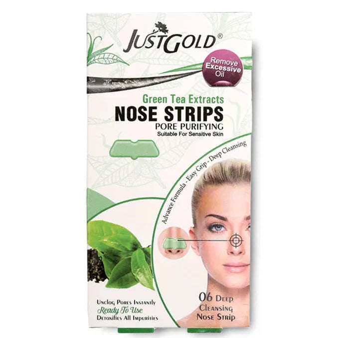Just Gold Nose Wax Strips Green Tea Extracts