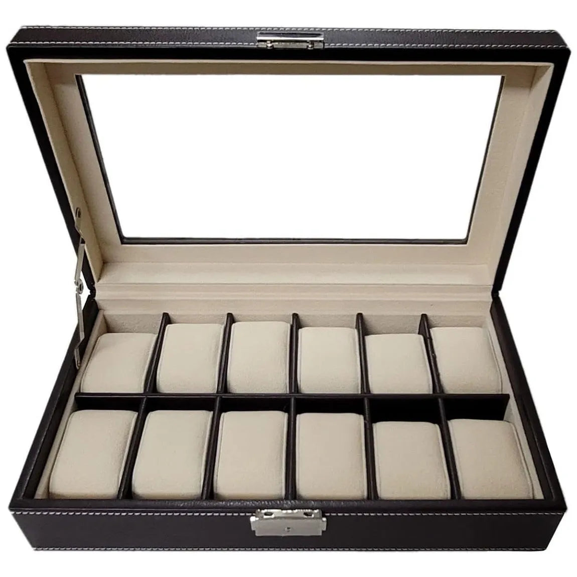 12 Slot  Storage Box – Elegant Leather Case for Collection