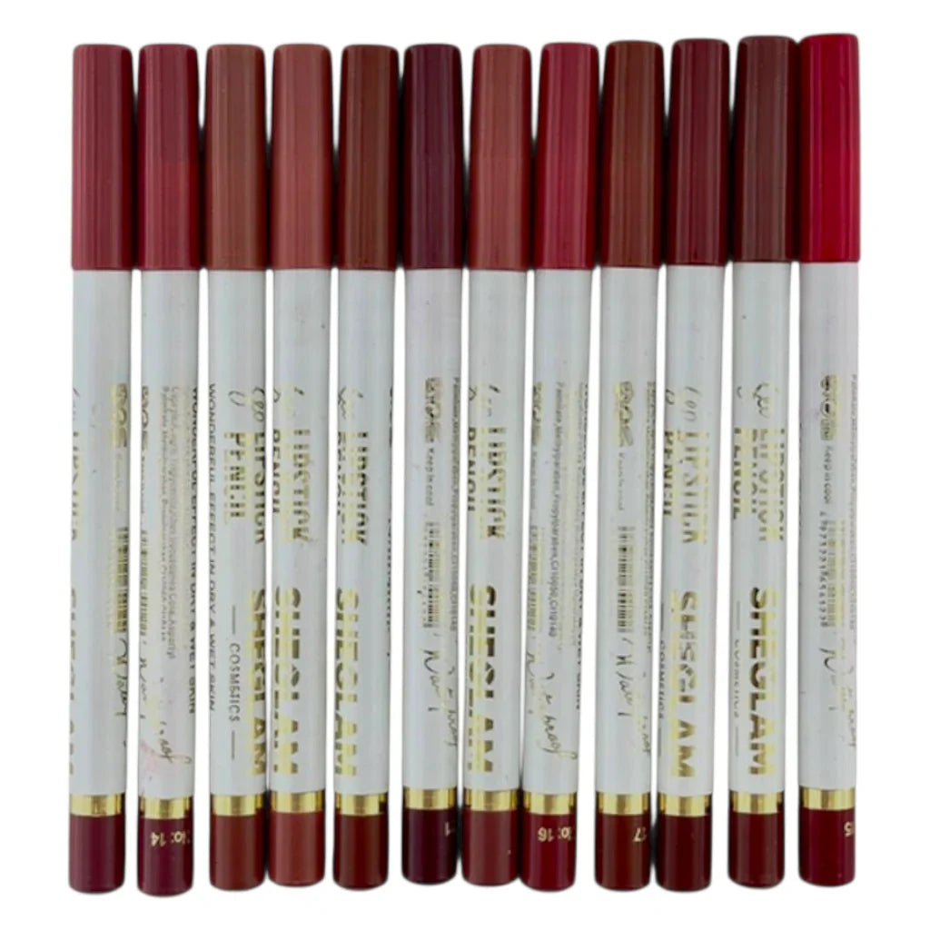 Sheglam Waterproof Lipstick Pencil - Pack of 12