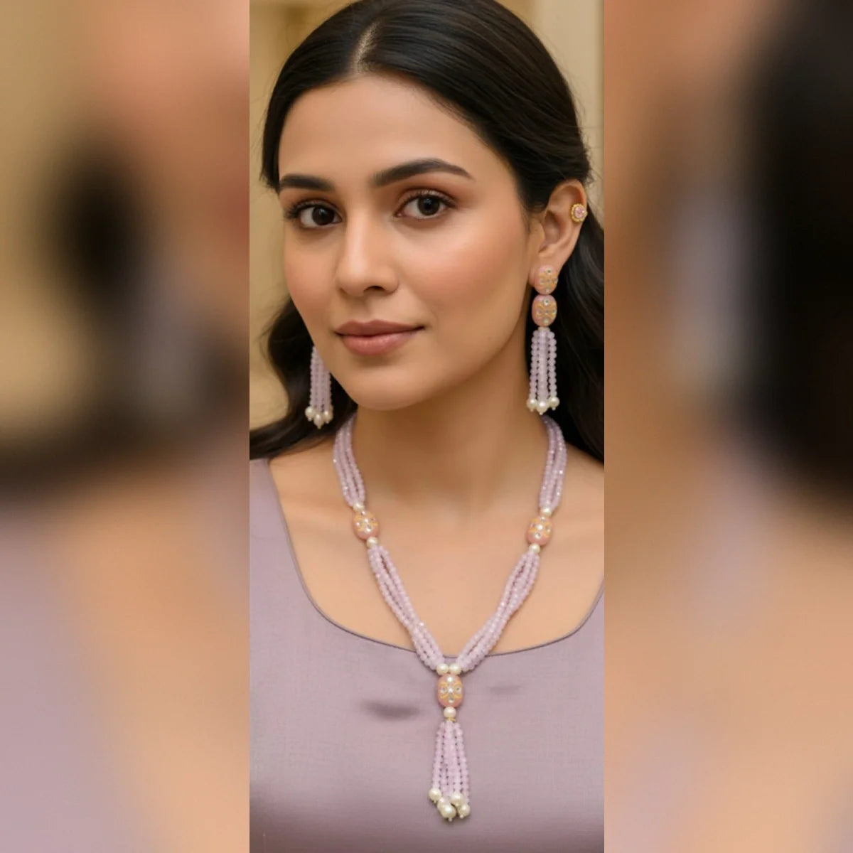Multi-strand beaded necklace Set